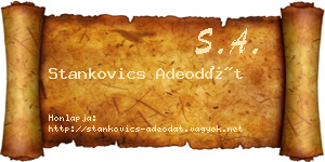 Stankovics Adeodát névjegykártya